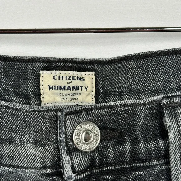Citizens of Humanity cropped slim fit denim Premium Vintage Elsa jeans 28 black - Picture 6 of 11